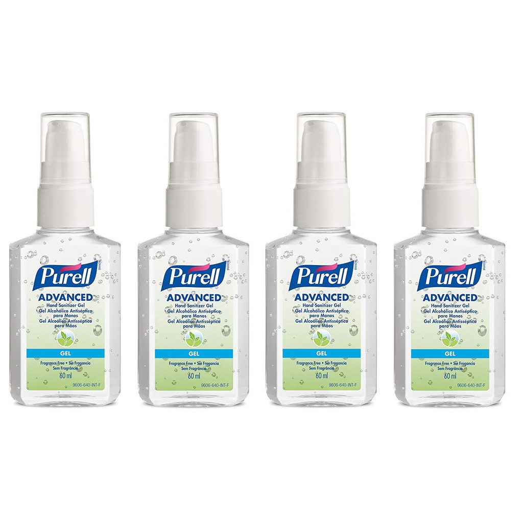 Purell Advanced Hand Sanitizer - 2 fl oz pump bottle (PACK OF 4)  FDA No. 10-2-6200036353