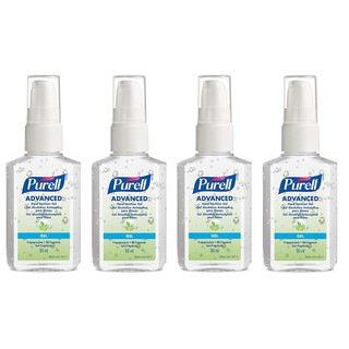 Purell Advanced Hand Sanitizer - 2 fl oz pump bottle (PACK OF 4)  FDA No. 10-2-6200036353