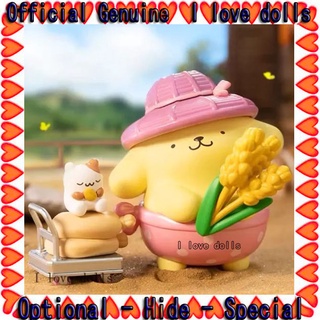 [ของแท้] กล่องสุ่ม ตุ๊กตาฟิกเกอร์ Sanrio Family Pudding Dog Harvest น่ารัก