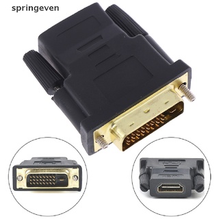 [springeven] อะแดปเตอร์เชื่อมต่อ HDMI Female To Female VGA 24+1Pin DVI Male HDMI Male HDTV