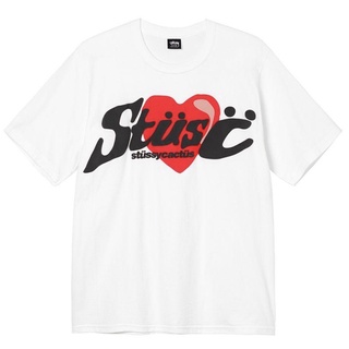 Stussy เสื้อยืด พิมพ์ลายกระบองเพชร และหัวใจ