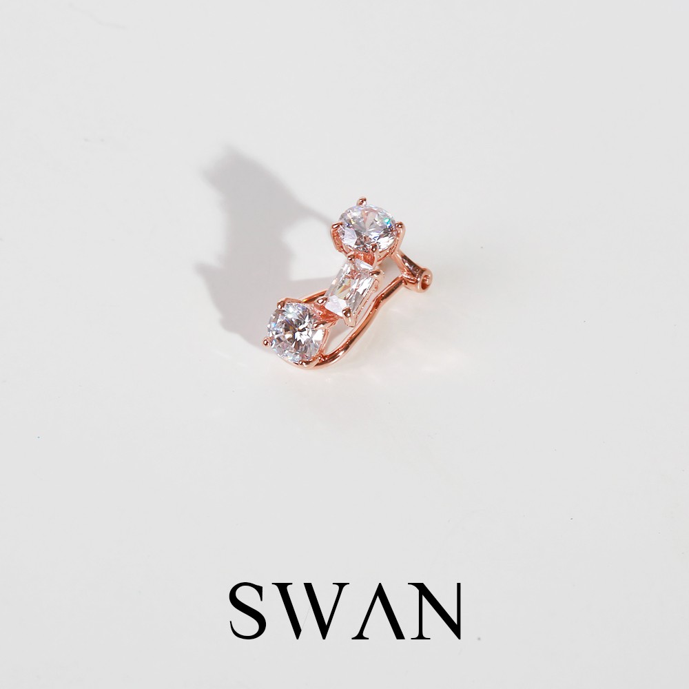 SWAN كاف أذن فضة Ava بزركون — صورة 2