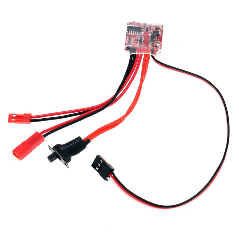 [สปีด 2สาย] ESC 20A Brush Motor Speed Controller w/ Switchable Brake for RC Car Boat Tank