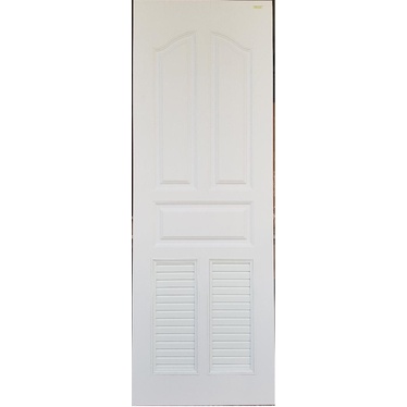 BWOOD Eco series ประตูUpvc Vinyl 5ฟักปีกนก เกล็ดล่าง ขนาด 70x200ซม. BELR001 (REVO)