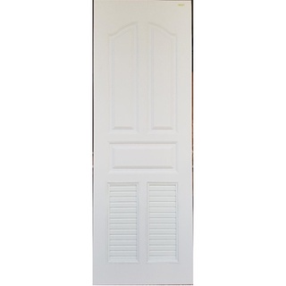 BWOOD Eco series ประตูUpvc Vinyl 5ฟักปีกนก เกล็ดล่าง ขนาด 70x200ซม. BELR001 (REVO)