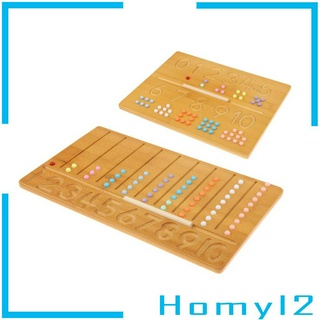 ( Homyl2 ) Montessori ของเล่นไม้นับเลขเพื่อการศึกษา 1-3