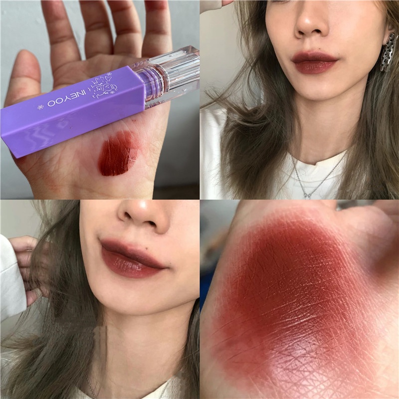 พร้อมส่ง Ineyoo® ลิปกลอส เนื้อแมตต์ กันน้ํา ให้ความชุ่มชื้น ติดทนนาน - รูปที่ 2