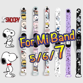 พร้อมส่งจากไทย สายซิลิโคน TPU ลายการ์ตูน Xiaomi Mi band 7 6 5 สาย Miband สายสปอร์ต สายMiband 7 Mi6 Mi 5 TPU Soft Band