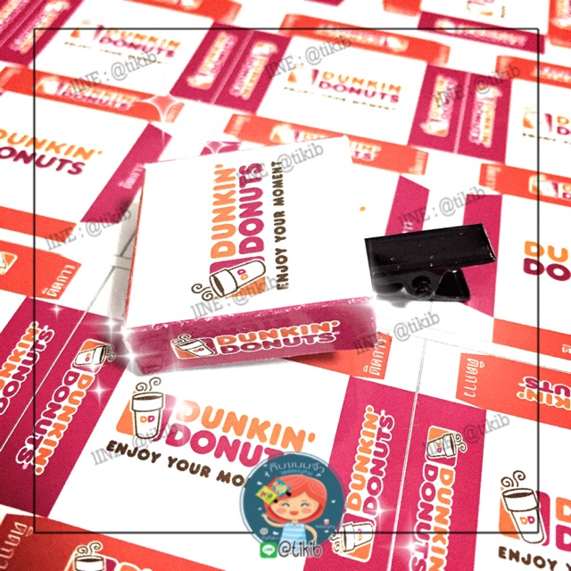 กระดาษพับเหรียญโปรยทาน Dunkin Donuts ขนมกล่องจิ๋ว