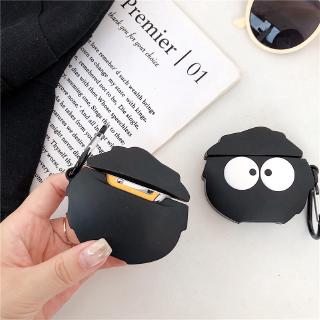 เคสหูฟังซิลิโคน ลาย Spirited Away Totoro สีดํา สําหรับ AirPods 1 2 3 Pro