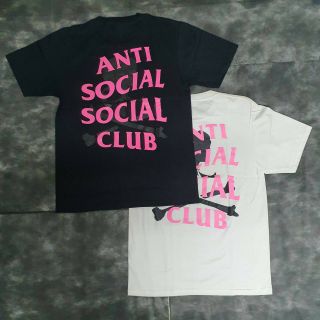 เสื้อยืดผ้าฝ้ายพิมพ์ลายแฟชั่นO2B7    ดำ     ส่ง     พื้น    งาน Anti Social Social Club T-Shirt 100% Cotton