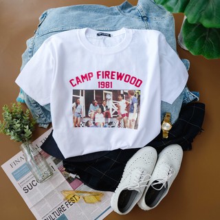 เสื้อยืดคอกลม Camp Firewood | Thrift Apparel T-Shirtเสื้อยืด