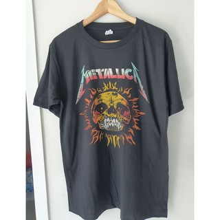 เสื้อวง Metallica T-shirt เสื้อยืดสามารถปรับแต่งได้