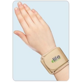 elife WRISTLET BRACE รุ่น E-WR006 ผ้ายืดประคองข้อมือ(สีเบจ)สามารถใช้ได้ท้ังข้างขวาและข้างซ้า