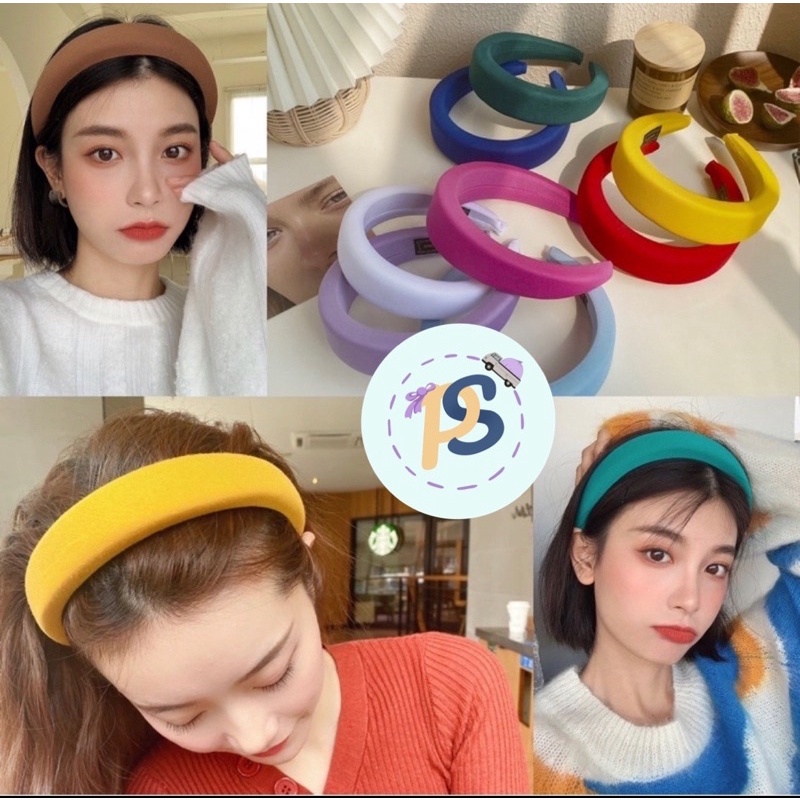 [PS-พร้อมส่ง] ที่คาดผมแฟชั่นเกาหลี ฟองน้ำหนานุ่ม หลากหลายสี หุ้มด้วยผ้าเกรดพรีเมี่ยม สีสด ราคาถูก รับประกันเรื่องคุณภาพ