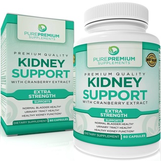 60 แคปซูล อาหารเสริมบำรุงไต เพื่อคุณภาพไตที่ดี Kidney Cleanse + Kidney Support  by PurePremium Supplements