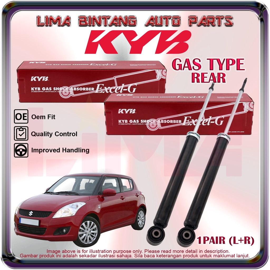 ( 1 คู่ ) Suzuki Swift AZG ZC72S ZD72S , Sport ZC32S โช๊คหลัง แก๊ส KAYABA KYB (2013-2016)
