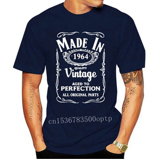 [S-5XL] เสื้อยืดคอกลม แขนสั้น พิมพ์ลาย Made In 1964 สไตล์ฮิปฮอป สําหรับผู้ชาย 616482