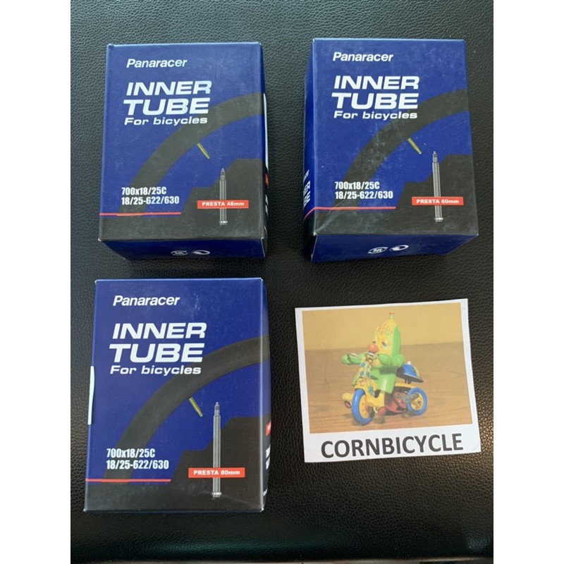 ยางในเสือหมอบ จาก PANARACER ขนาด 700*18-25 จุ๊บสั้นและจุ๊บยาว 33mm, 48mm, 60mm, 80mm วาว์ลทองเหลือง คุณภาพเจแปน