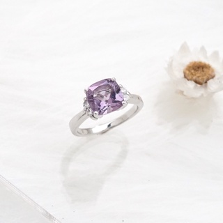 Artisan by NK - แหวนเงินแท้ ฝัง พลอย อเมทิสต์ แท้ (Silver Ring with Natural Amethyst