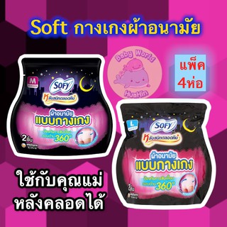 [แพ็ค 4ห่อ]Sofy โซฟี หลับสนิทตลอดคืน ผ้าอนามัย แบบกางเกง M,L,XL  2 ชิ้น กางเกงผ้าอนามัย กางเกงผ้าอนามัยหลังคลอด