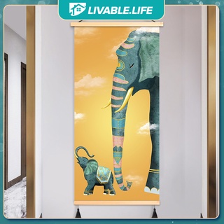 Livable.Life ผ้าแขวนผนัง 40*80CM ​สไตล์นอร์ดิก ภาพวาดผ้าใบ ภาพติดผนัง แต่งห้อง ตกแต่งห้องนอน