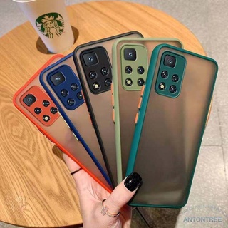 เคสผิวด้าน ตรงรุ่น Redmi Note11 4G 2022 / Redmi Note11s 4G 2022/Redmi Note11pro 4G 2022 เคสหลังด้านกันกล้อง เคสขอบสี 025