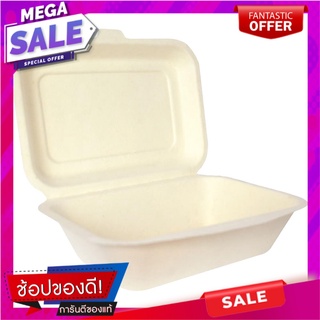 กล่องอาหาร GRACZ SIMPLE 600 มล. แพ็ก 50 ชิ้น ภาชนะใส่อาหาร COMPOSTABLE LUNCH BOX GRACZ SIMPLE 600ML PACK50