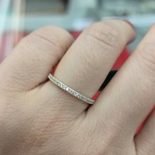 SWEET 16 แหวนเงินล้อมเพชรแฟชั่นเกาหลี / Korean Fashion Ring 925 Sterling Silver Semi-Ring CZ Diamonds_AR1345