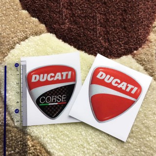 * พร้อมสต็อก *สติกเกอร์โลโก้ 3D สำหรับติดตกแต่งรถมอเตอร์ไซด์ Ducati 2 ชิ้น