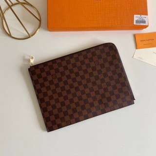 Louis Vuitton clutch Hiend 1:1 พร้อมส่งกระเป๋า clutch LV ซิปเหล็กเปิดกว้างได้ถึงสองทาง