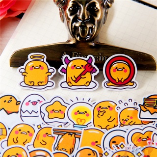 ★★★ Gudetama Q-3 สติกเกอร์ไดอารี่ แบบใช้มือ สําหรับตกแต่งไดอารี่ ปาร์ตี้ ★★★ สติกเกอร์ตกแต่งสมุดภาพ อัลบั้มแฟชั่น DIY 50 ชิ้น/ชุด