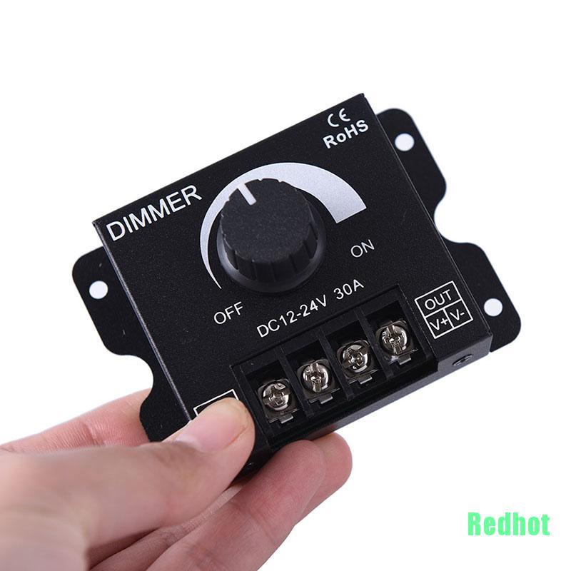 (Redhot) สวิตช์ควบคุมไฟหรี่ Led Dc12v 24V 30A สีดํา สําหรับ 1 ชิ้น