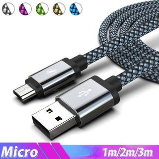 สายชาร์จโทรศัพท์ Micro USB ความเร็วสูง ยาว 1 เมตร 2 เมตร 3 เมตร สําหรับ Android