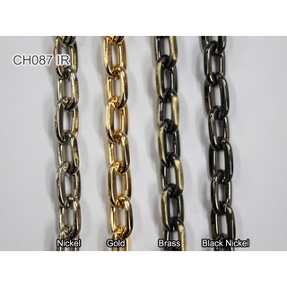 CH087 IR โซ่เหล็กชุบเคลือบโลหะ โซ่สำหรับสายกระเป๋า ยาว1เมตรขึ้นไป bag chain 1m.