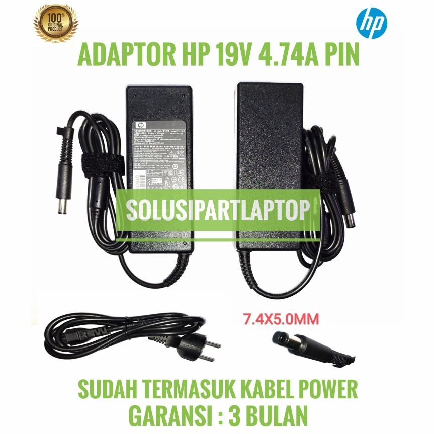 HP DV8000 DV9000 19V 4.74A 7.4*5.0MM ADAPTER PIN ดั้งเดิม