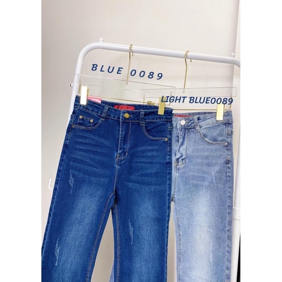 ???????? pony jeans-กางเกงยีนส์ขาม้าเอวกลางผ้าเฟดพ่นสีสวย #4