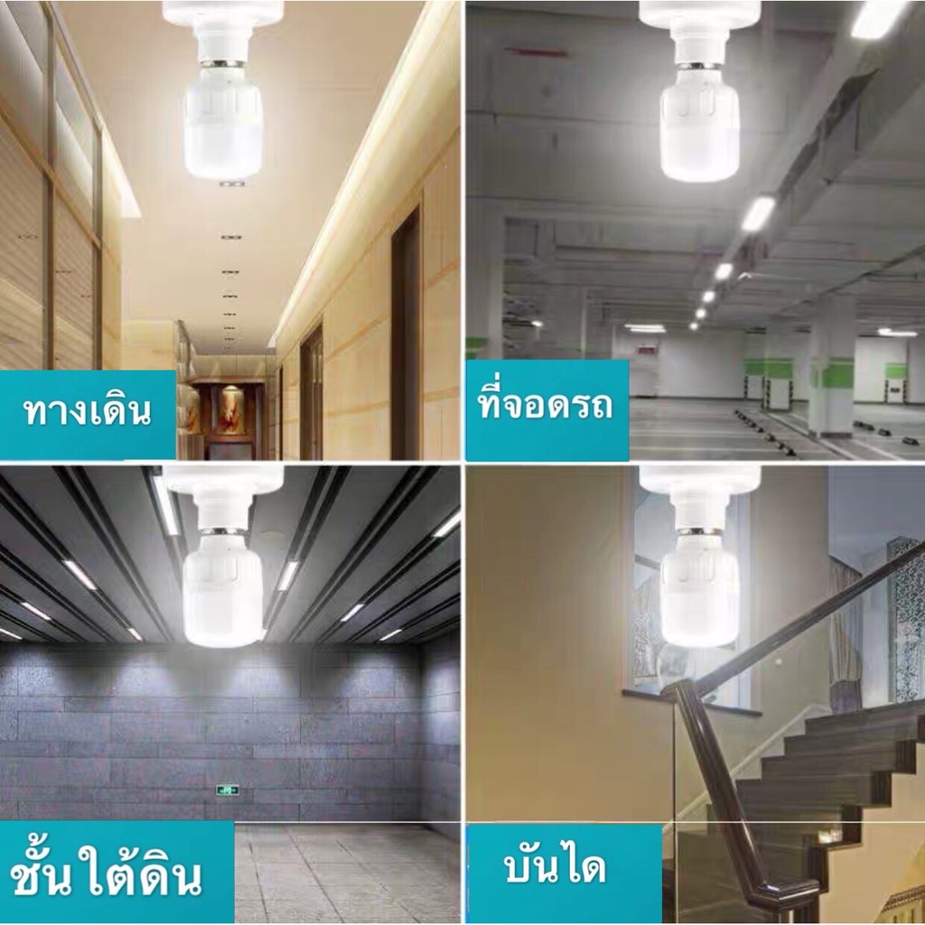 ขั้วหลอดเซ็นเซอร์อัตโนมัติ E27 ปลั๊กไฟ โคมไฟ เหมาะสำหรับทางเดินห้องน้ำห้องใต้ดินโรงรถ ที่มีระบบแสงสว่าง สีขาวสีทองสีเทา - รูปที่ 3