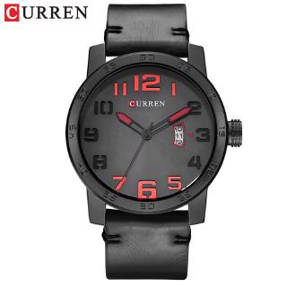 CURREN Casual Men Watch Fashion Business Male Wristwatch Leather Strap Calendar Quartz-watch Clock Horloges Mannens Saat