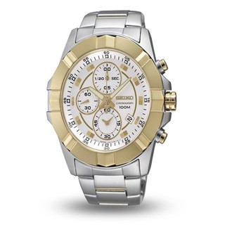 Seiko two tone Chronograph watch SNDD74P1