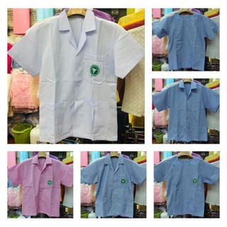 เสื้อกาวน์ ผู้ชาย สีขาว ลายริ้ว พร้อมส่ง