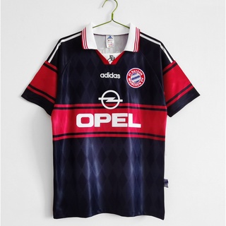 เสื้อกีฬาแขนสั้น ลายทีมชาติฟุตบอล Bayern Munich 97-99 ชุดเหย้า สไตล์เรโทร