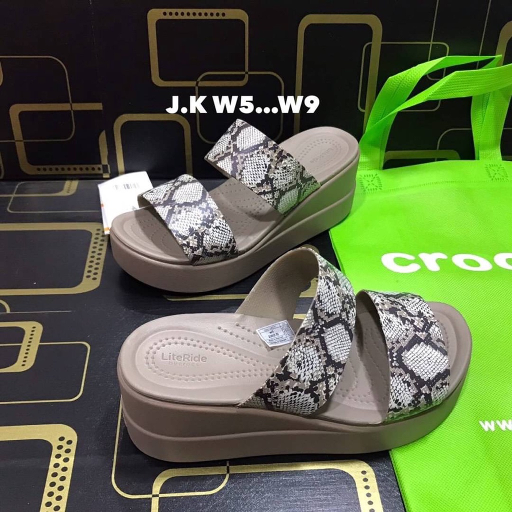 CROCS Brooklyn Mid รองเท้าส้นสูงผู้หญิง หนุมๆไส่สบาย มีหลายสี ไซส์ W5--W9🚛พร้อมส่ง🚛