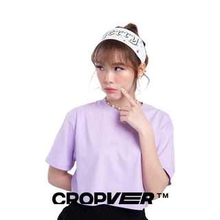 Cropver เสื้อยืดครอปผู้หญิงคอกลม ใส่สบาย สีม่วงพาสเทล สบายเวอร์ใส่ครอปเวอร์