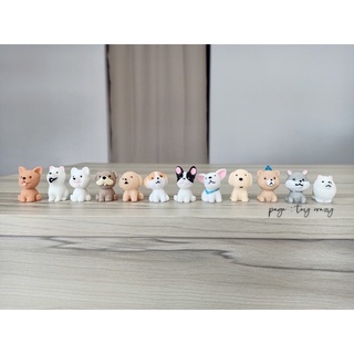 โมเดลน้องหมา 🐶 หมาจิ๋ว สินค้าพร้อมส่ง ชุดน้องหมา 12ตัว หมาเรซิ่น