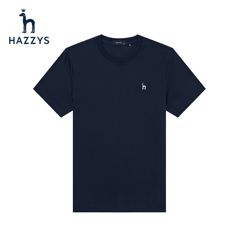 Hazzys Haggis ฤดูใบไม้ผลิและฤดูร้อนใหม่เสื้อยืดแขนสั้นผู้ชายเกาหลีรุ่นแฟชั่นรอบคอ T แฟชั่นผู้ชาย AST