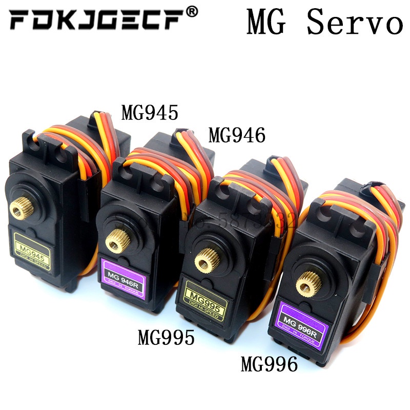 เซอร์โวดิจิตอล MG995 MG996R MG996 MG946 MG946R MG945 Servo เกียร์โลหะสําหรับรุ่นเฮลิคอปเตอร์เรือสําห