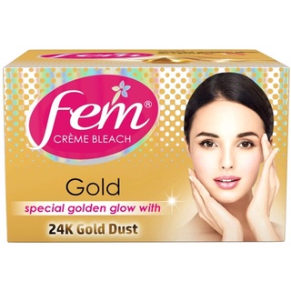 Fem Fairness Naturals Gold Skin Bleach 40g ครีมย้อมหนวด ย้อมคิ้ว
