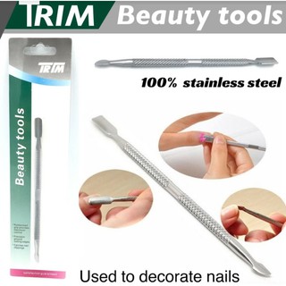 Trim Beauty tools ที่แซะเล็บสแตนเลส 2 ห้ว สแตนเลสแท้