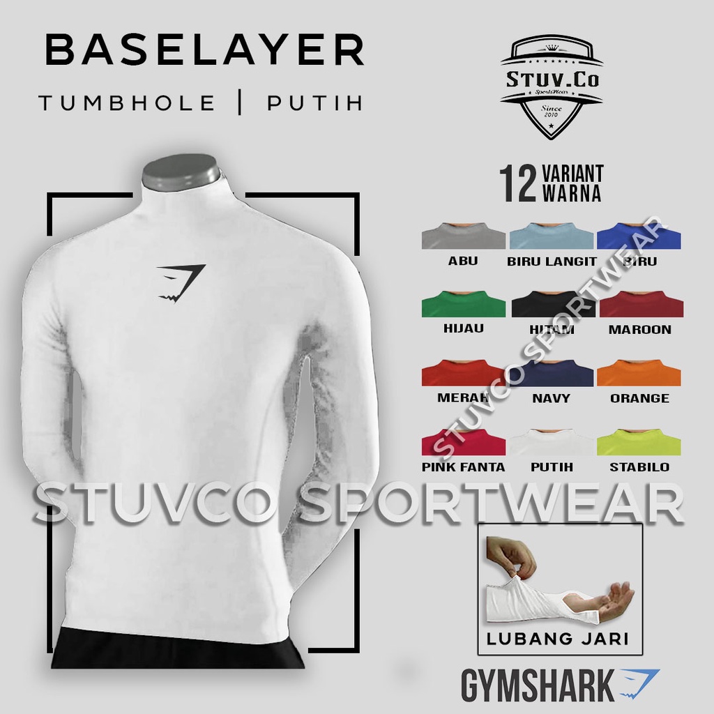 BASELAYER Finger Cuff LONGSLEEVE THUMBHOLE แขนยาวว่ายน้ํา FUTSAL GYM FITNESS DIVING ผู้ชายผู้หญิง - รูปที่ 7